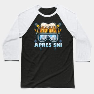 Apres Ski I Mountain Skiing I Jagatee Beer Baseball T-Shirt